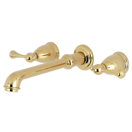 Roman Tub Faucet, Polished Brass, Wall Mount MPN:KS7022BL