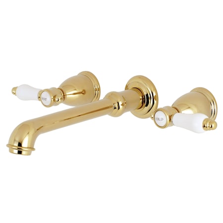 Roman Tub Faucet, Polished Brass, Wall Mount MPN:KS7022BPL