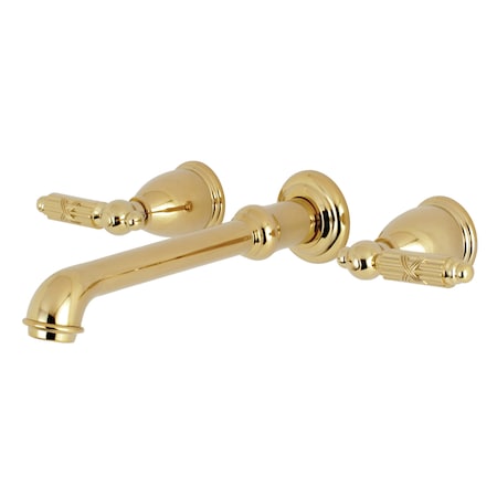 Roman Tub Faucet, Polished Brass, Wall Mount MPN:KS7022GL