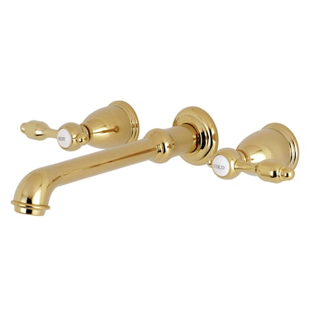 Roman Tub Faucet, Polished Brass, Wall Mount MPN:KS7022TAL