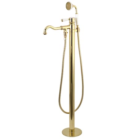 Freestanding Tub Faucet, Polished Brass, Freestanding MPN:KS7132DPL