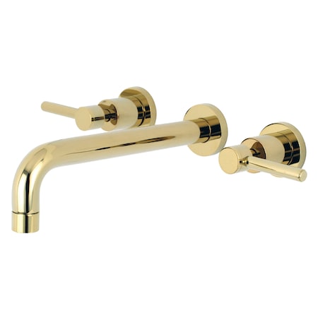 Roman Tub Faucet, Polished Brass, Wall Mount MPN:KS8022DL