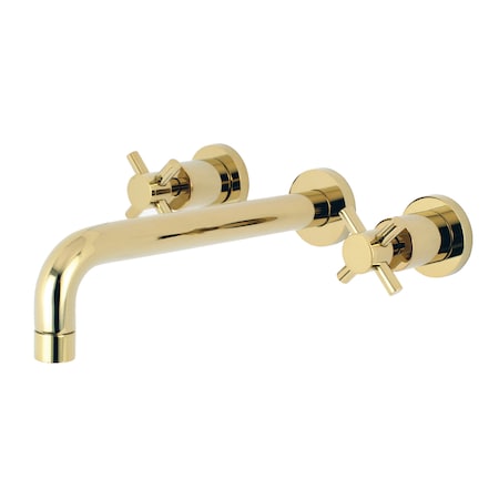 Roman Tub Faucet, Polished Brass, Wall Mount MPN:KS8022DX