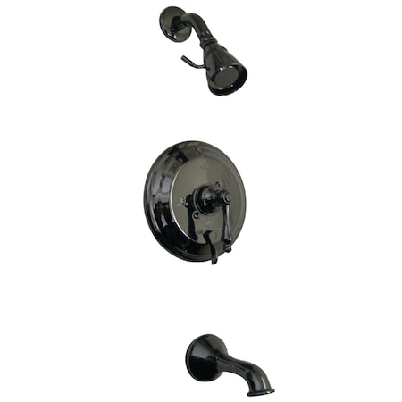 Tub and Shower Faucet, Black Stainless Steel, Wall Mount MPN:NB36300AL