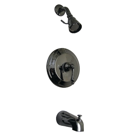 Tub and Shower Faucet, Black Stainless Steel, Wall Mount MPN:NB3630AL