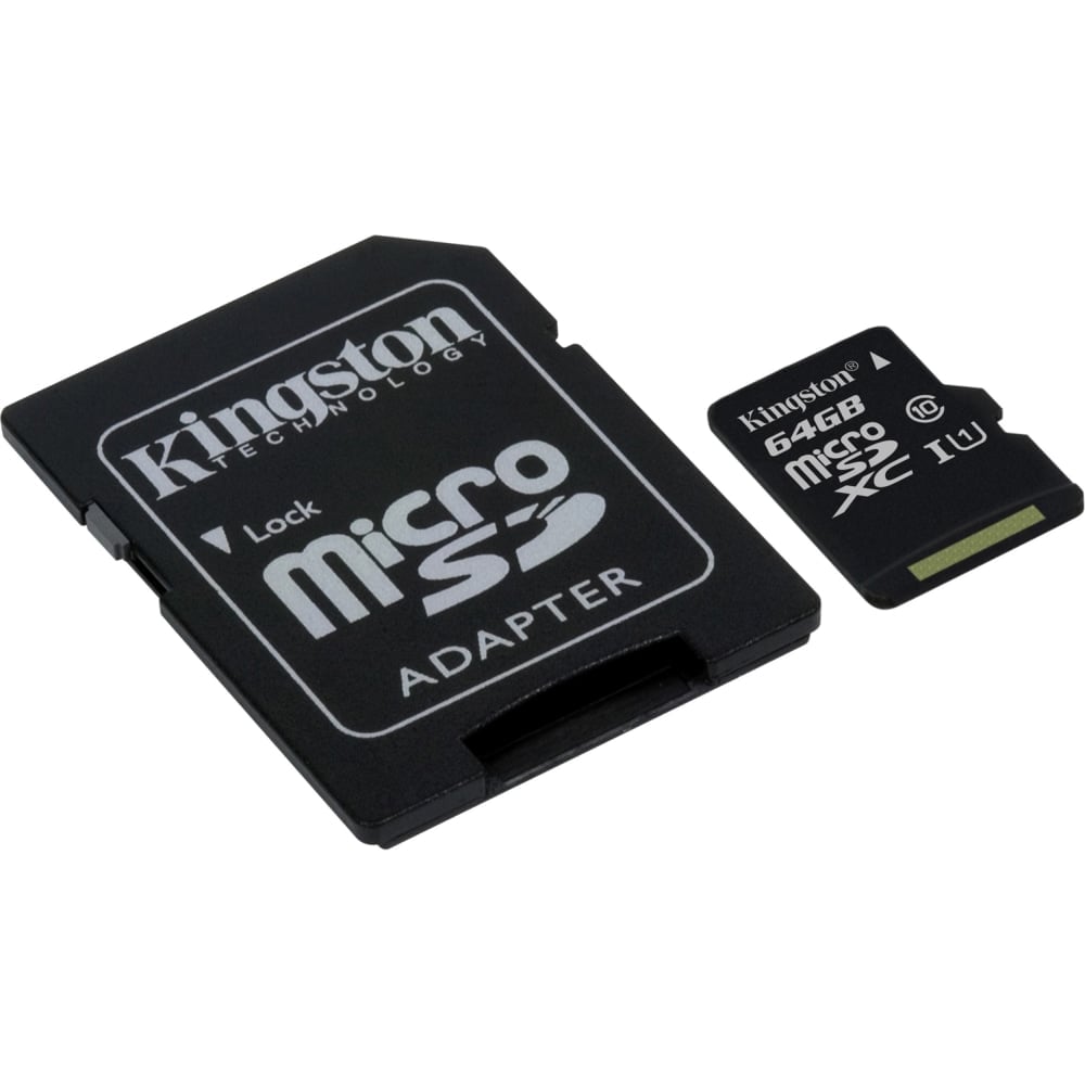 Kingston 64 GB Class 10/UHS-I microSDXC - 1 Pack - 45 MB/s Read (Min Order Qty 3) MPN:SDC10G2/64GB