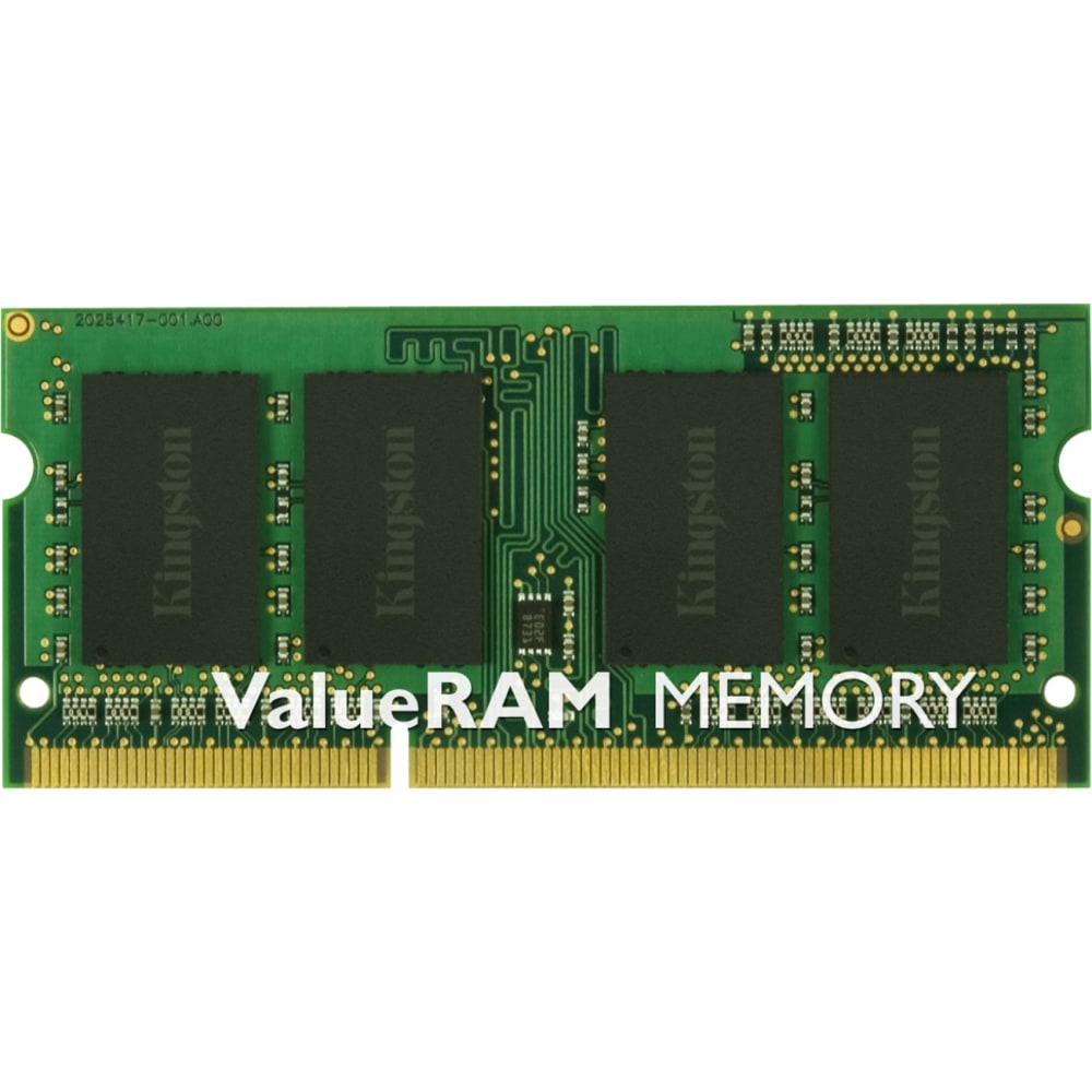 Kingston ValueRAM 2GB DDR3 SDRAM Memory Module - For Notebook - 2 GB (1 x 2GB) - DDR3L-1600/PC3-12800 DDR3 SDRAM - 1600 MHz - CL11 - 1.35 V - Non-ECC - Unbuffered - SoDIMM - Lifetime Warranty (Min Order Qty 3) MPN:KVR16LS11S6/2