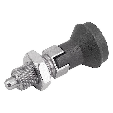 Indexing Plunger D1= M16X1, 5, D=8, Style D, Lockout Type w Locknut, Stainless Steel Not Hardened MPN:K0339.14308
