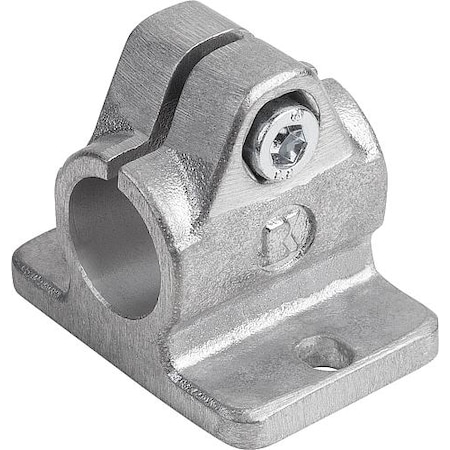 Tube Clamp With Flange M=78 G=55 L=63 Aluminum, Comp: Steel, A=1
