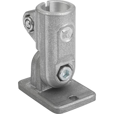 Tube Clamp With Swivel Foot G=100 Aluminum, For Round Tubes, A=1.5
