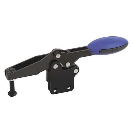 Toggle Clamp Horizontal, Foot Vert. F1=1350, Clamping Spindle M06X35, Steel, Blue MPN:K0661.006001