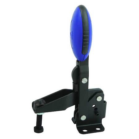 Toggle Clamp Vertical, Foot Horiz., Steel Nitrocarb and Oxidized, Blue MPN:K0662.006001