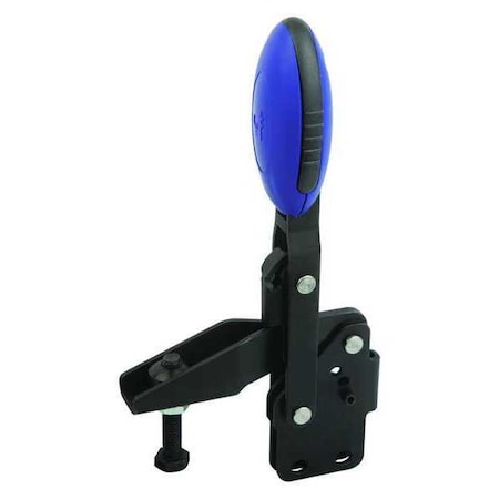 Toggle Clamp Vertical, Foot Vert. F1=3000, Clamping Spindle M12X70, Steel, Blue MPN:K0663.012001