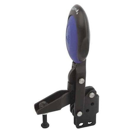 Toggle Clamp Vertical With Safety Lock, Foot Vert. F1=3000, Clamping Spindle M12X70, Steel, Blue MPN:K0663.012101