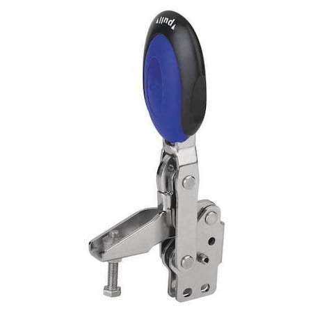 Toggle Clamp Vertical With Safety Lock, Foot Vert. F1=1350, Spindle M06X35, Stainless Steel, Blue MPN:K0663.106101