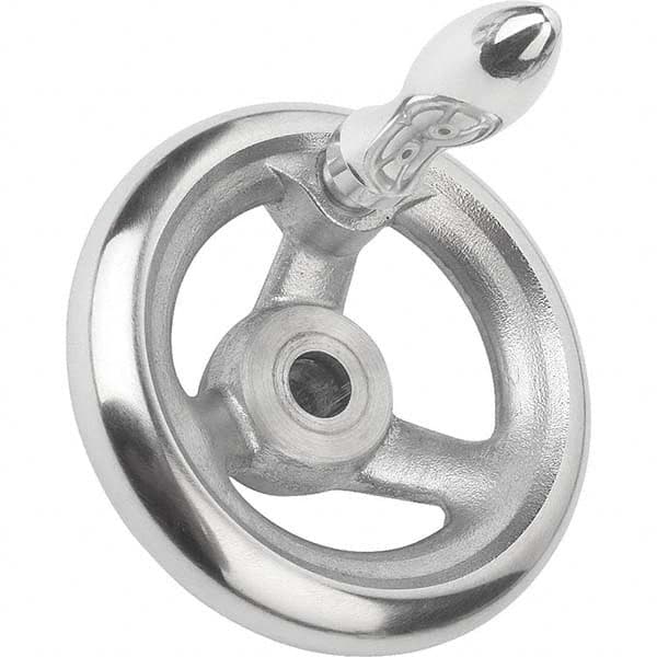 Spoked Handwheel: Revolving Handle, Black Oxide & Polished Finish MPN:K0160.4500XCS