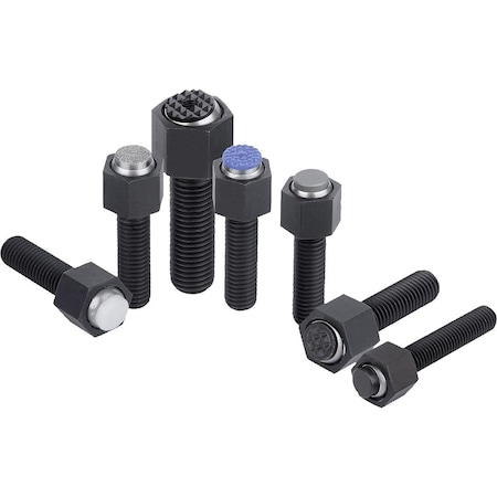 Self-Aligning Pads With O-Ring, Form:K Carbon Steel, Interchangable Insert, Comp:Polyacetal, Sw=30 MPN:K0289.720X100