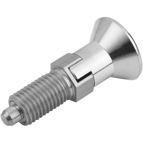 M20x1.5, 25mm Thread Length, 10mm Plunger Diam, Hardened Locking Pin Knob Handle Indexing Plunger MPN:K0632.003410
