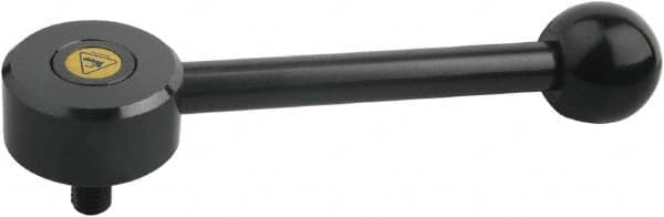 Threaded Stud Adjustable Clamping Handle: 3/8-16 Thread, Steel, Black MPN:K0114.2A41X30