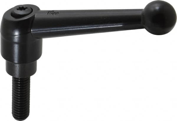 Threaded Stud Adjustable Clamping Handle: 3/8-16 Thread, 0.83