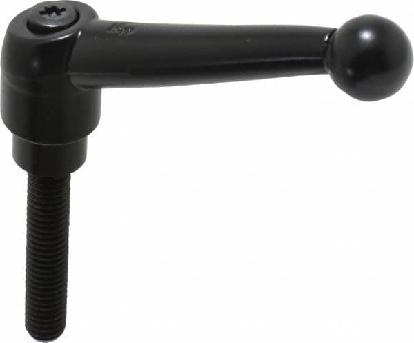Threaded Stud Adjustable Clamping Handle: 3/8-16 Thread, 0.83