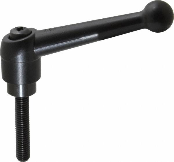 Threaded Stud Adjustable Clamping Handle: 3/8-16 Thread, 0.98