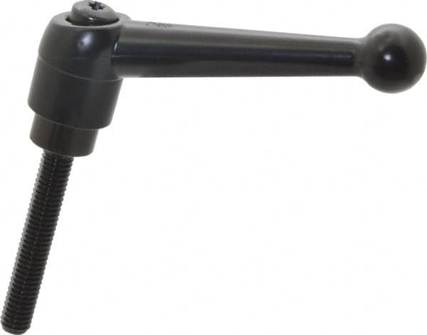 Threaded Stud Adjustable Clamping Handle: 3/8-16 Thread, 0.98