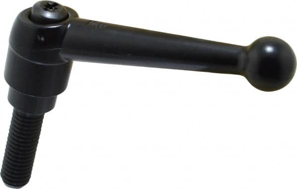 Threaded Stud Adjustable Clamping Handle: 1/2-13 Thread, 0.98