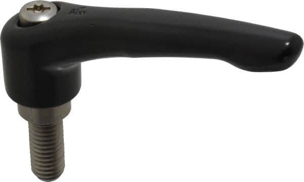 Threaded Stud Adjustable Clamping Handle: 1/2-13 Thread, 1.06