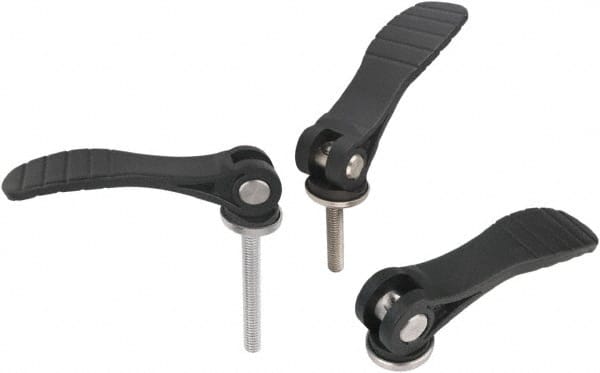 Threaded Hole Adjustable Clamping Handle: 1/4-20 Thread, Fiberglass Reinforced Plastic, Black MPN:K0646.15211A2