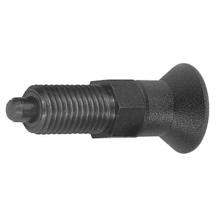 Indexing Plunger D1= 5/8-11, D=8, Style A, Non-Lockout wo Locknut, Steel Hardened, Knob Plastic MPN:K0338.1308A6