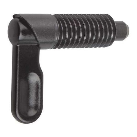 Indexing Plunger, Cam-Action, D=6, D1= 3/8-16, Steel, Style C, Without Locknut, Grip Powder Coated MPN:K0348.0606A4