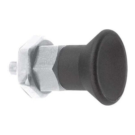 Indexing Plunger, Short, Size: 3, D1= 5/8-11, D=8, Style B, Non-Lockout W. Locknut, SS Not Hardened MPN:K0631.16308A6
