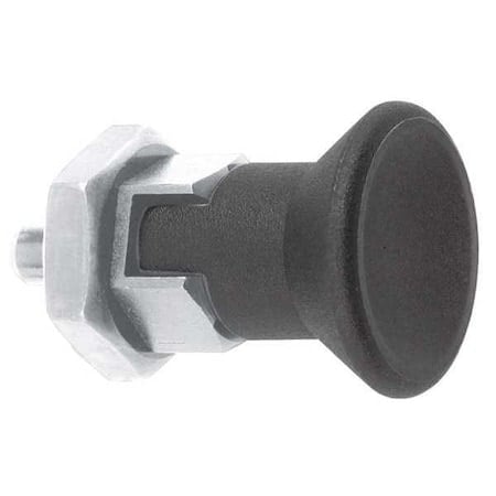 Indexing Plunger, Short, Size: 0, D1= 5/16-24, D=4, Style D, Lockout Type W. Locknut, SS MPN:K0631.18004AK