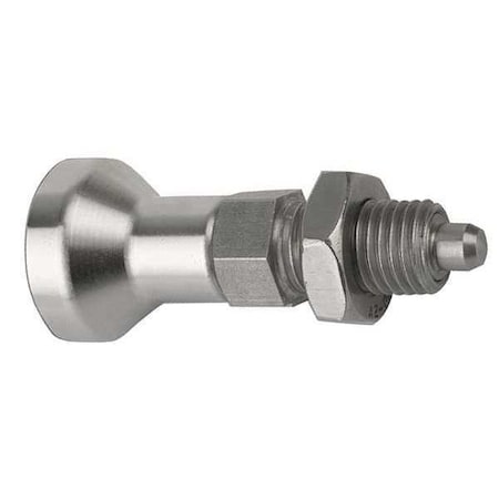 Indexing Plunger, All SS, Size: 2 D1= M12X1, 5, D=6, Style B Non-Lockout W Locknut, Pin Hard MPN:K0632.002206