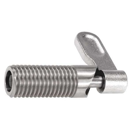 Cam-Action Indexing Plunger, Stainless Steel, D=5, D1= 3/8-16, Form: B, Without Locknut MPN:K0637.10405A4