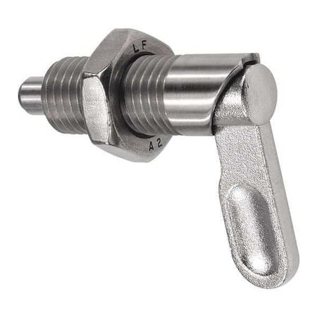 Cam-Action Indexing Plunger, Stainless Steel, D=4, D1= 3/8-16, Form: B, With Locknut MPN:K0637.10504A4