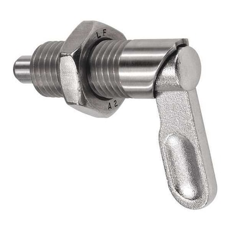Cam-Action Indexing Plunger, Stainless Steel, D=8, D1= 3/4-16, Form: B, With Locknut MPN:K0637.10508AO