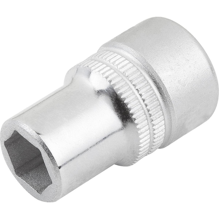 Socket, Tool Steel Chromed, Sw=10, D=15, 3 MPN:K1361.1012