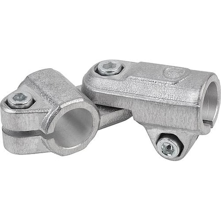 Tube Clamp For Round Tubes Aluminum, 2-Way Hinge, Comp: Steel, A=1