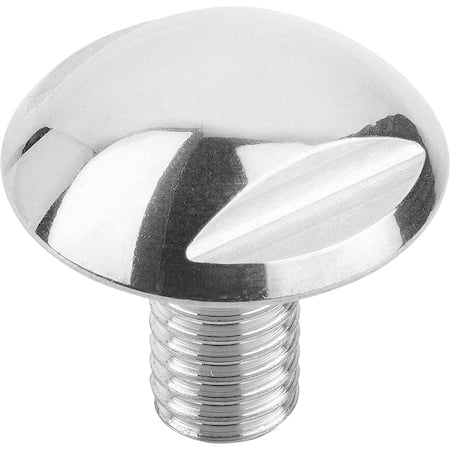 M6-1.00 x 16 mm Round Machine Screw, Polished Stainless Steel MPN:K1329.06X16