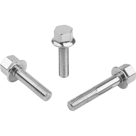M4 Flange Bolt, Polished Stainless Steel, 16.90 mm L MPN:K1492.04X10