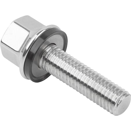A4, M10 Hex Head Cap Screw, Hygienic Polished Stainless Steel, 20 mm L MPN:K1595.101X20