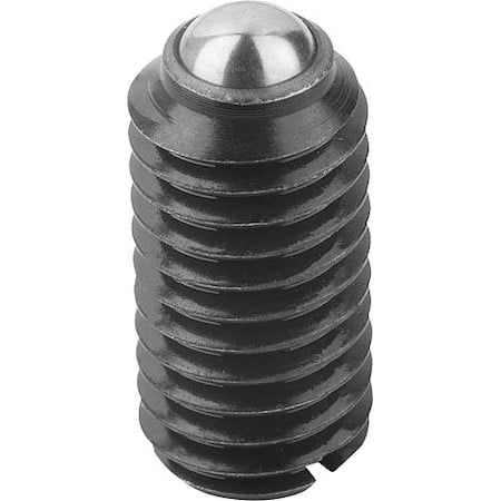 Spring Plunger Heavy Spring Force D=3/8-16 L=19, Steel, Comp: Ball Steel MPN:K0309.2A4