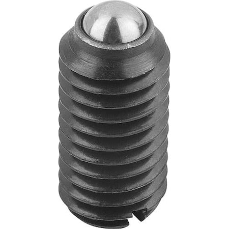 Spring Plunger, Standard Spring Force D=5/16-18 L=16, Steel, Comp: Ball Steel MPN:K0309.A3