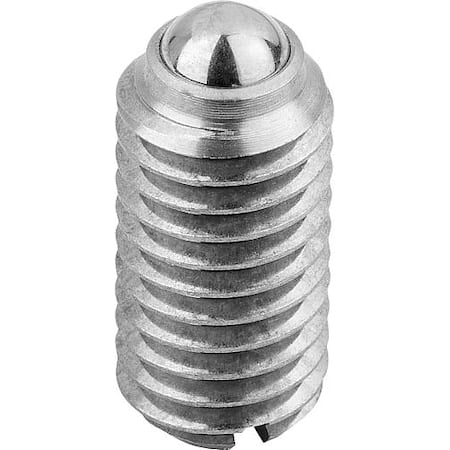 Spring Plunger Spring Force D=10-32 L=12, Stainless Steel, Comp: Ball Stainless Steel MPN:K0310.A1