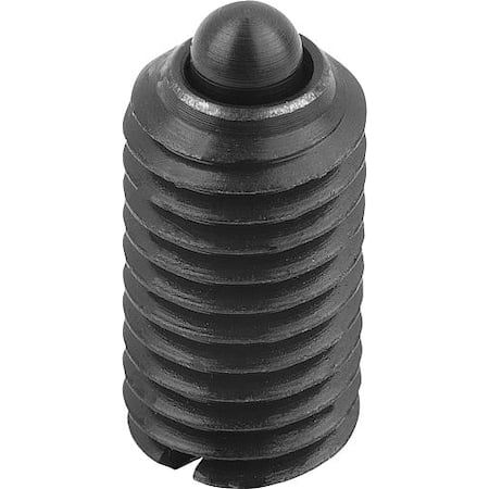 Spring Plunger Standard Spring Force D=M10, L=19, Steel, Comp: Pin Steel MPN:K0313.10