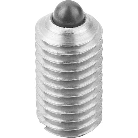 Spring Plunger Light Spring Force D=M16 L=24, Stainless Steel, Comp: Pin Stainless Steel MPN:K0314.116