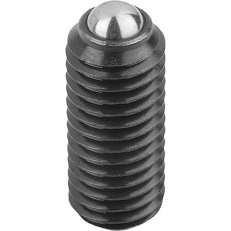 Spring Plunger Standard Spring Force D=M08 L=18, Steel, Comp: Ball Steel MPN:K0315.08