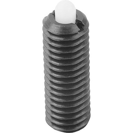 Spring Plunger Light Spring Force D=M10 L=22, Steel, Comp: Pin Pom MPN:K0318.110